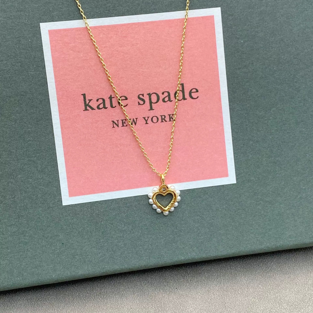 kate spade Seed Pearl Heart Necklace
